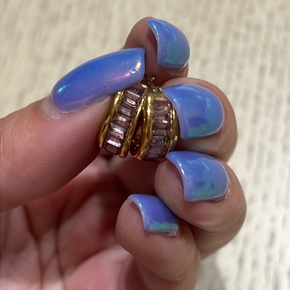 Coach Pink Hoop Earrings - Picture 2 of 4